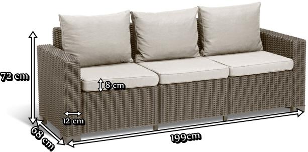 Sofa California - wymiary